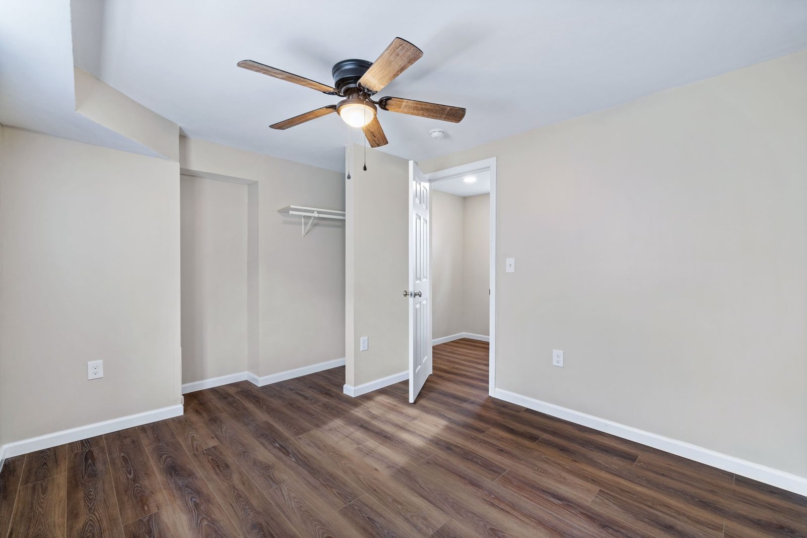 Bedroom with LVP flooring in Pittsburgh addition