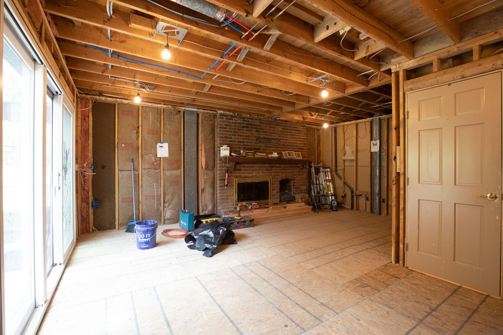 Home addition project during construction in Pittsburgh