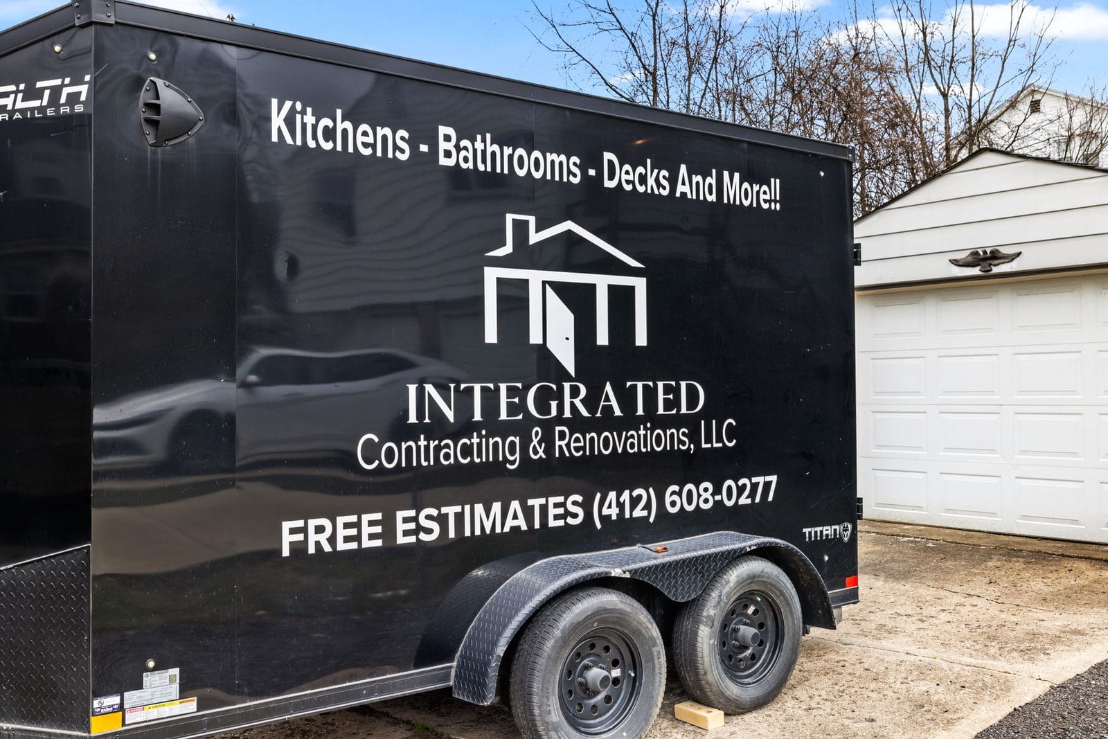 Rear exterior view of home addition