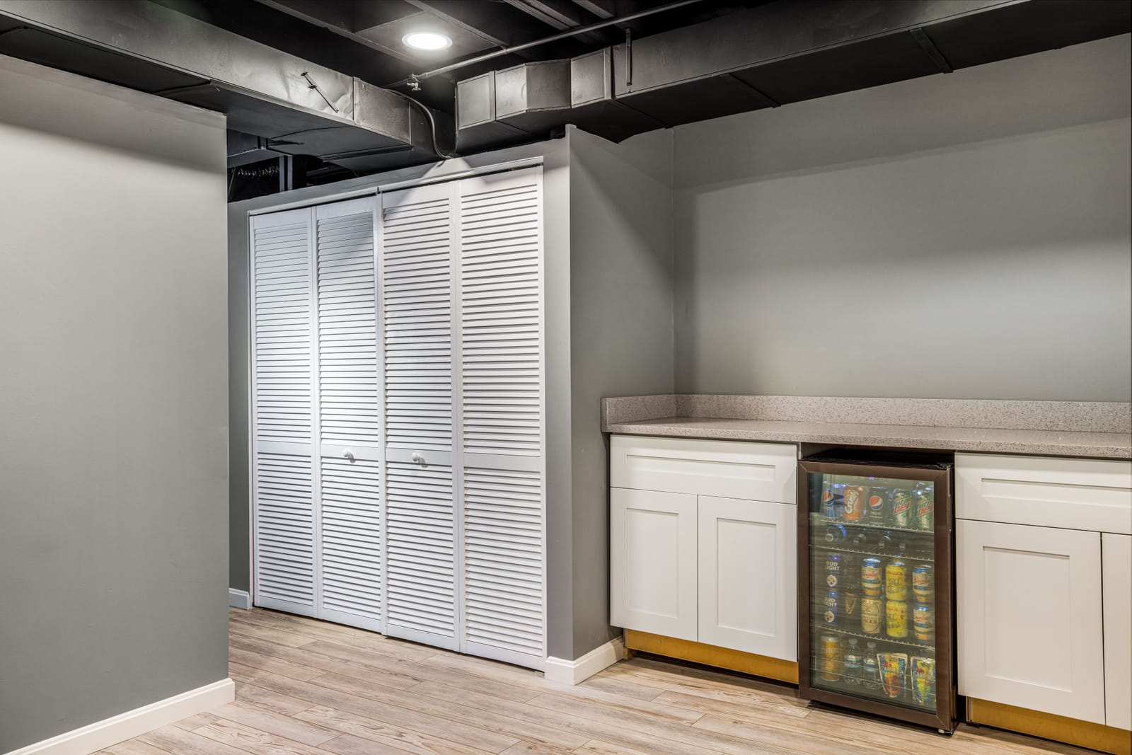 Basement renovation installation in Pittsburgh