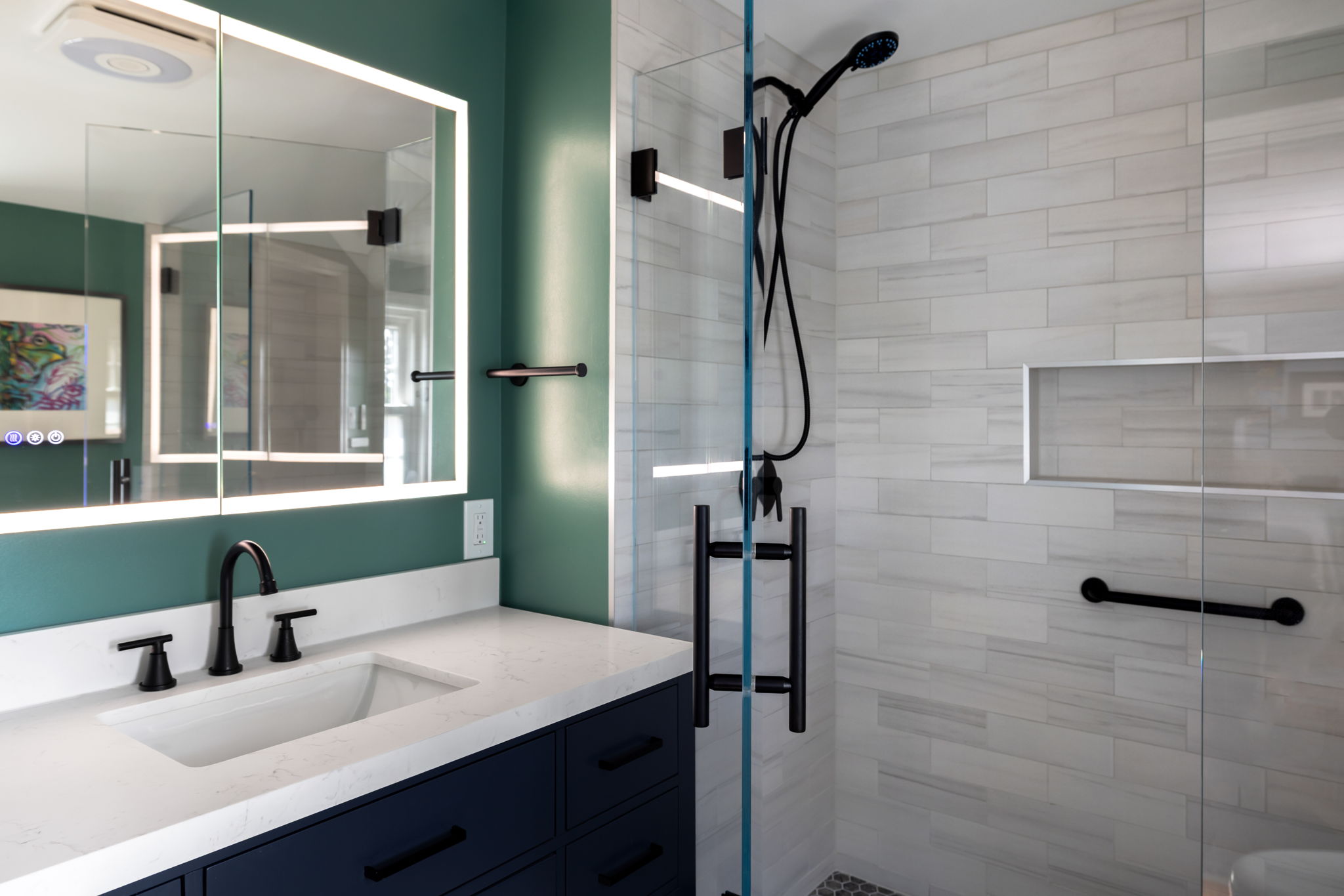 Bathroom shower installation in Peters Township