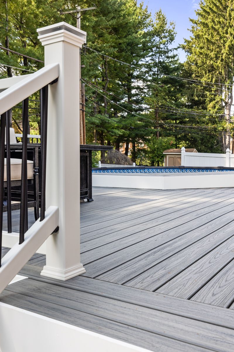 Composite deck railing detail in Pittsburgh