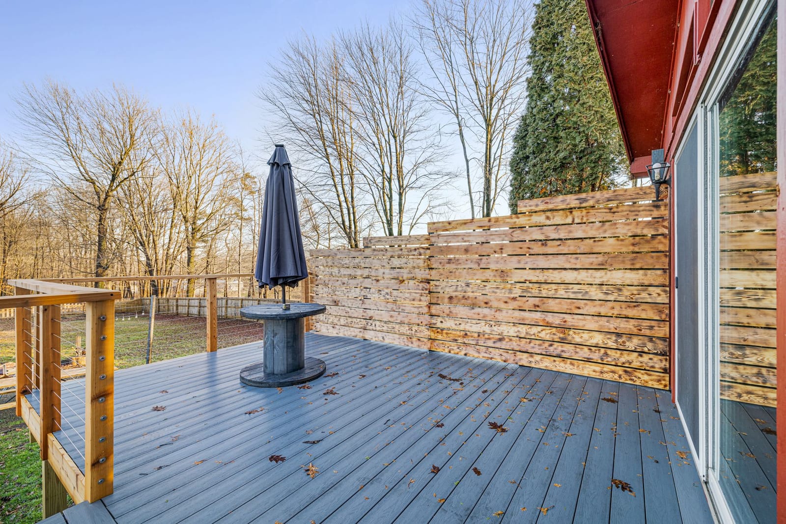 Deck with sliding door access in Pittsburgh