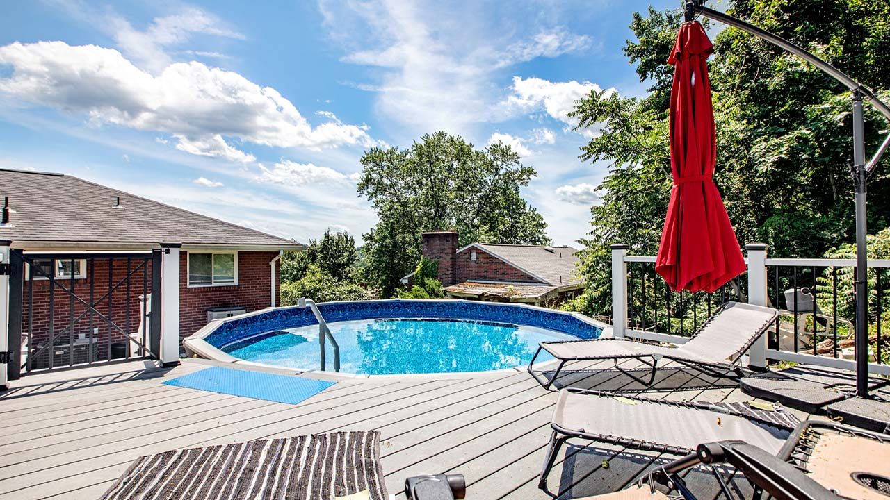 Pool deck installation in Upper St. Clair