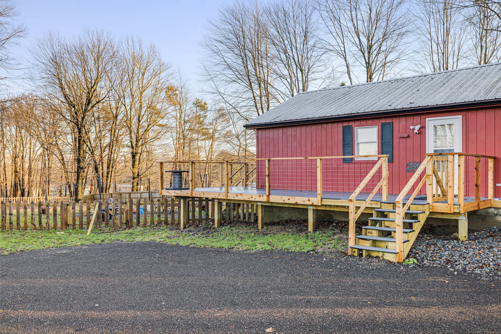 Wood deck stairs construction in Pittsburgh