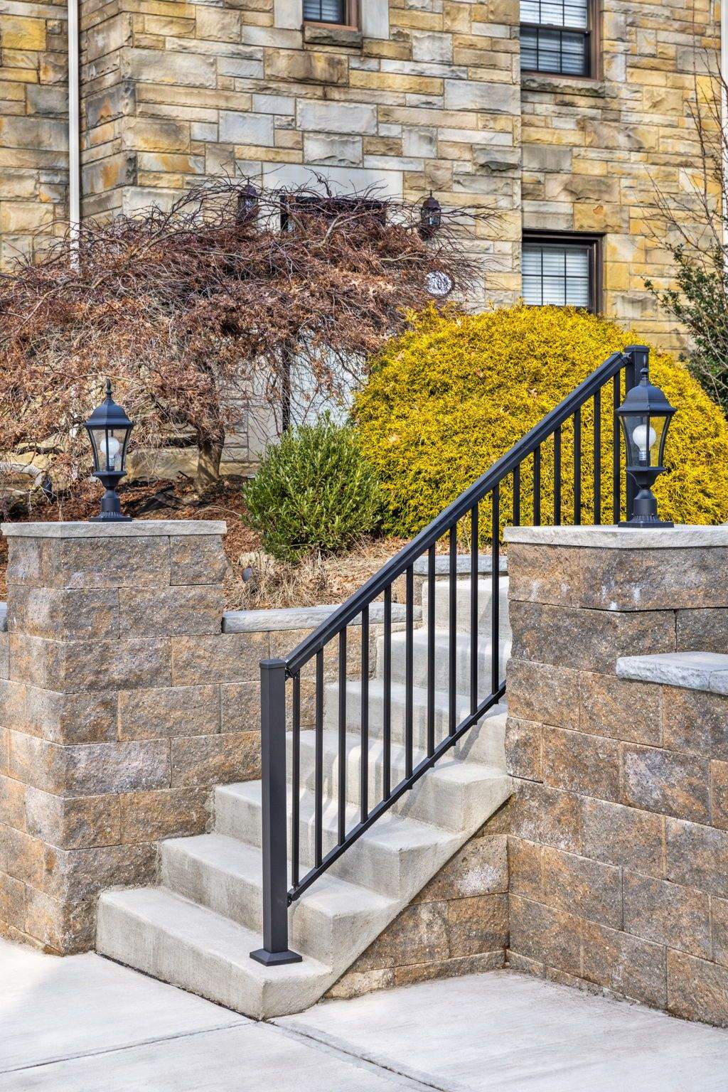 Concrete steps alongside driveway in Pittsburgh