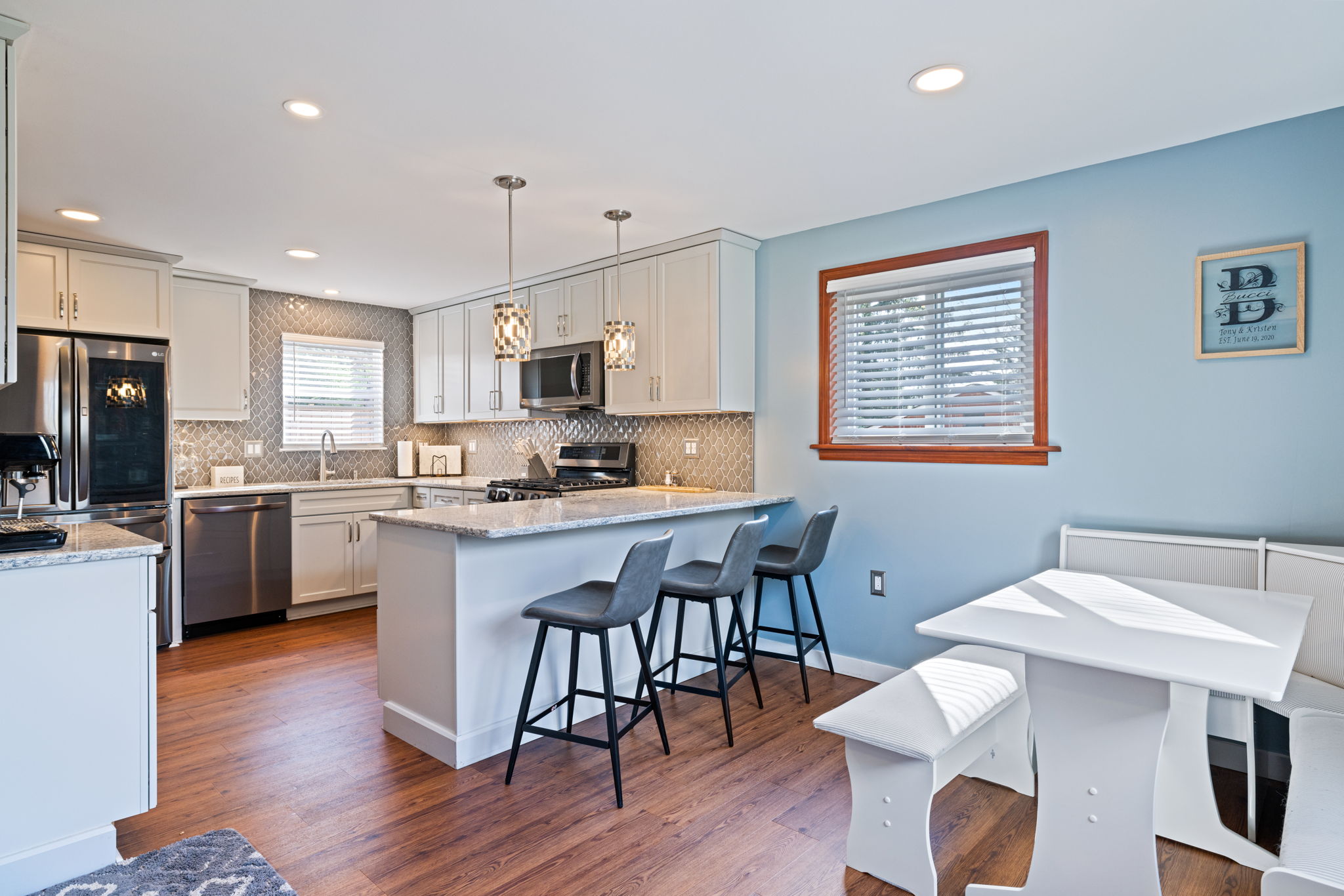 Gray shaker kitchen remodel in Pittsburgh