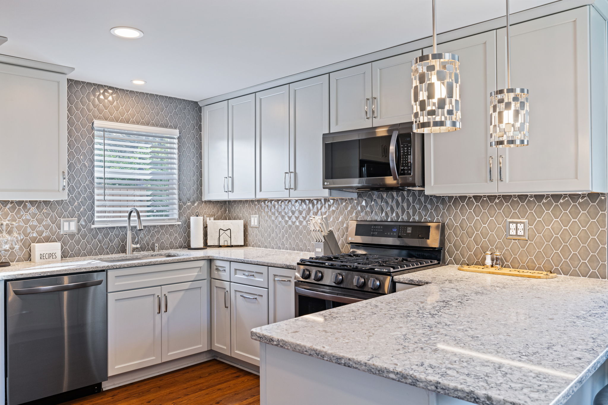 Kitchen renovation with stainless appliances