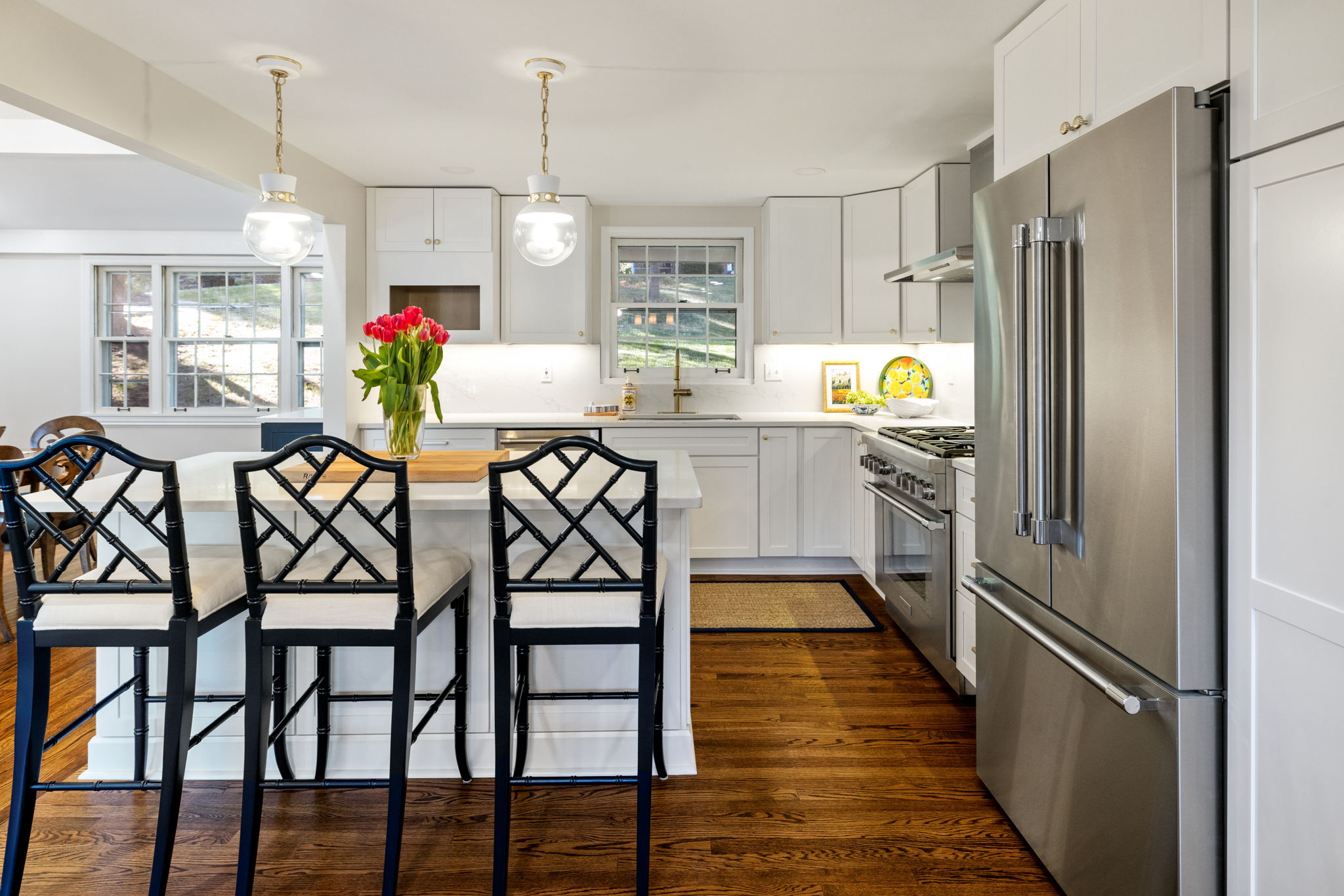 Open concept kitchen and dining renovation