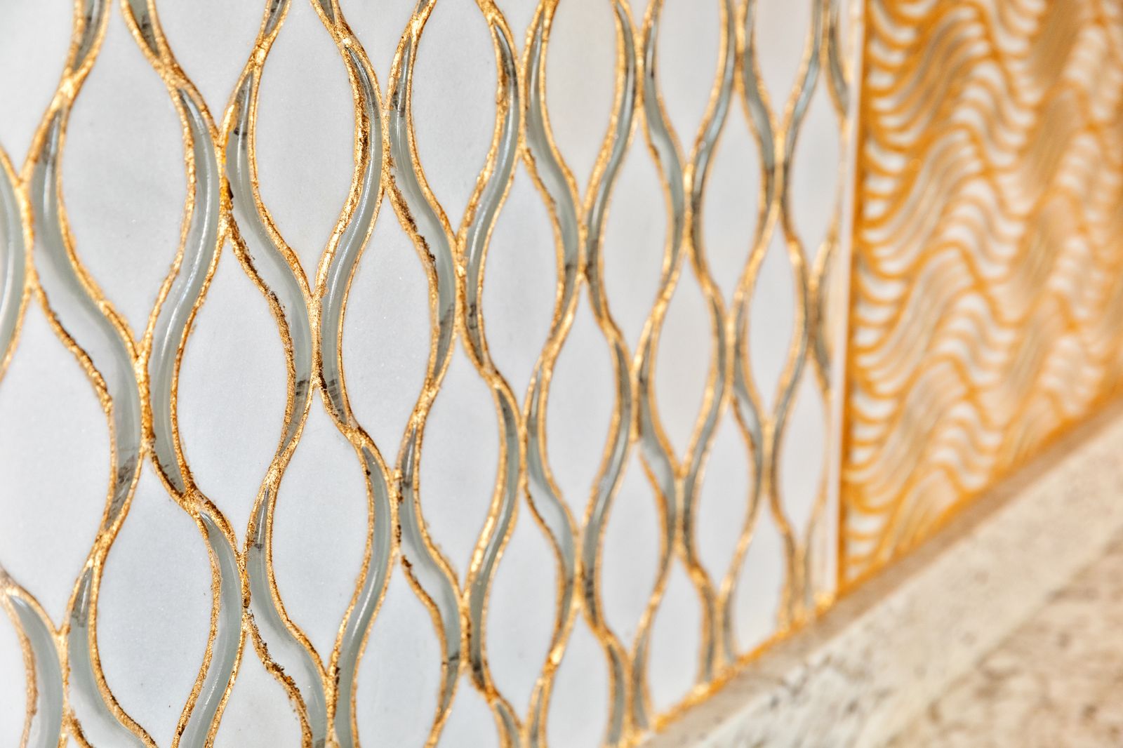 Crown molding installation in kitchen