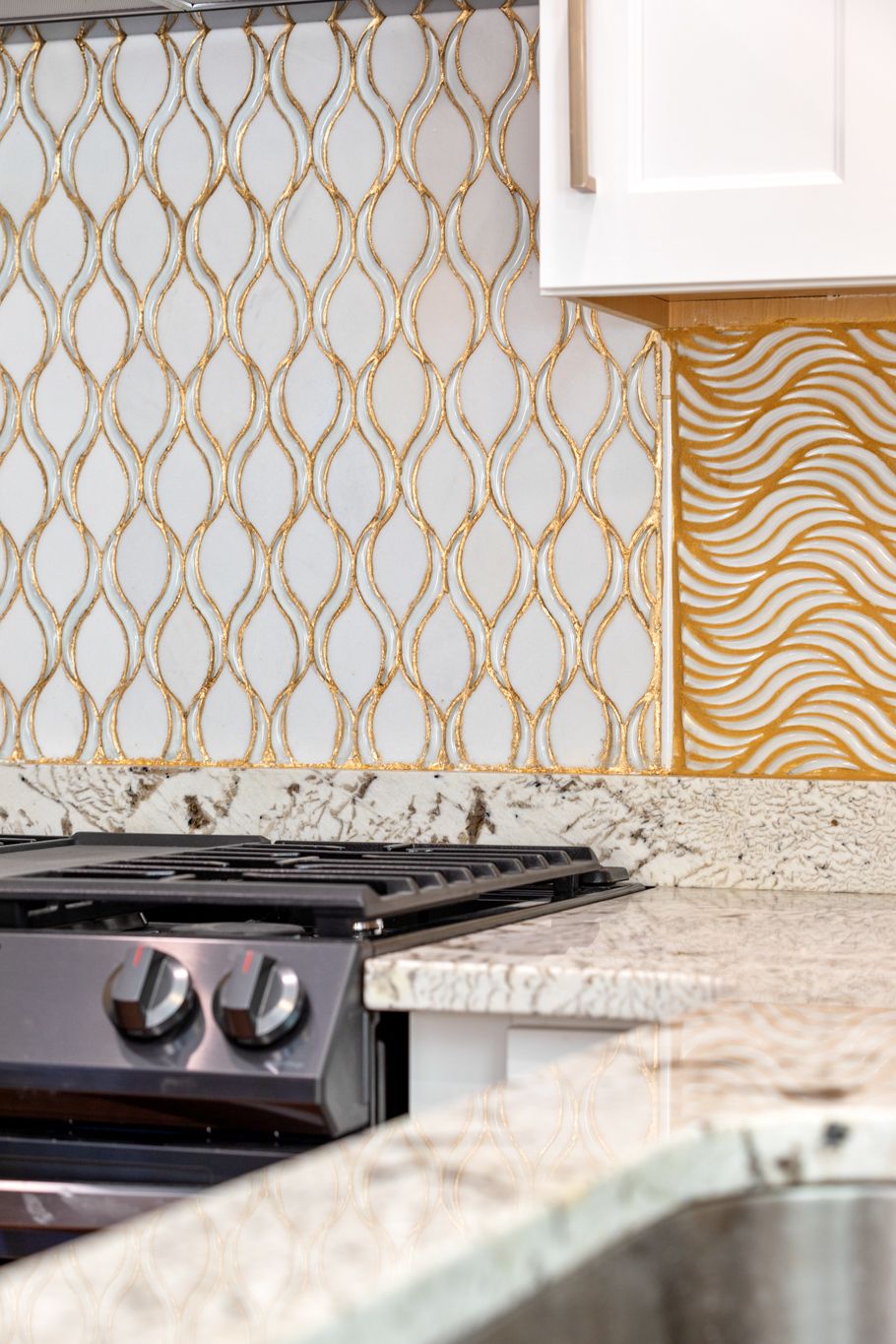 Recessed lighting installation in kitchen