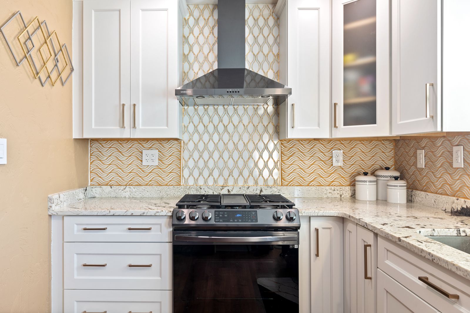White shaker cabinet installation