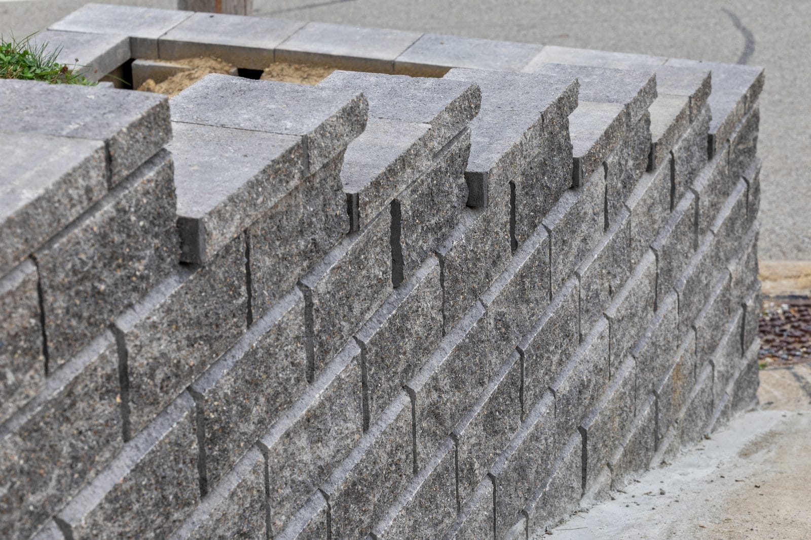 Concrete block wall detail in Pittsburgh
