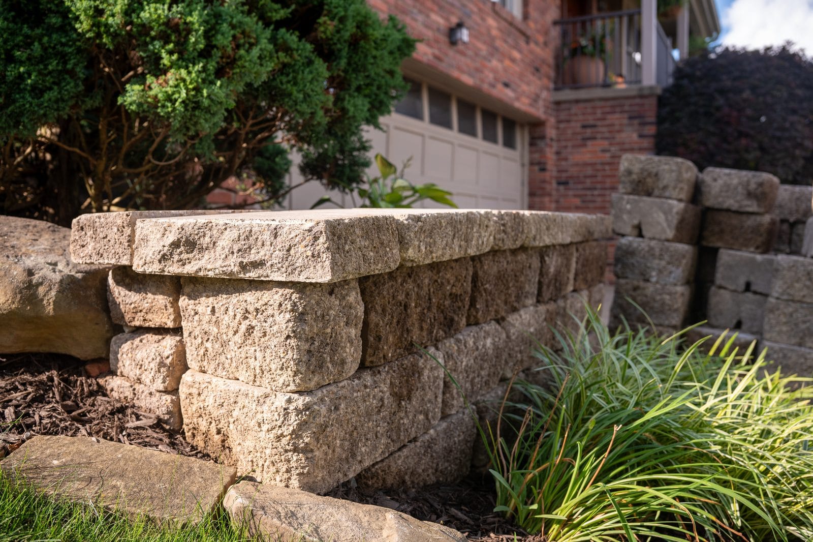 Retaining wall adding curb appeal in Pittsburgh
