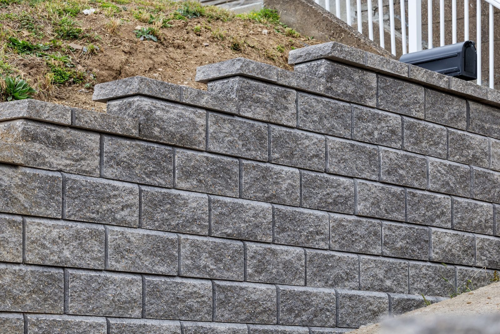 Stepped retaining wall in Pittsburgh