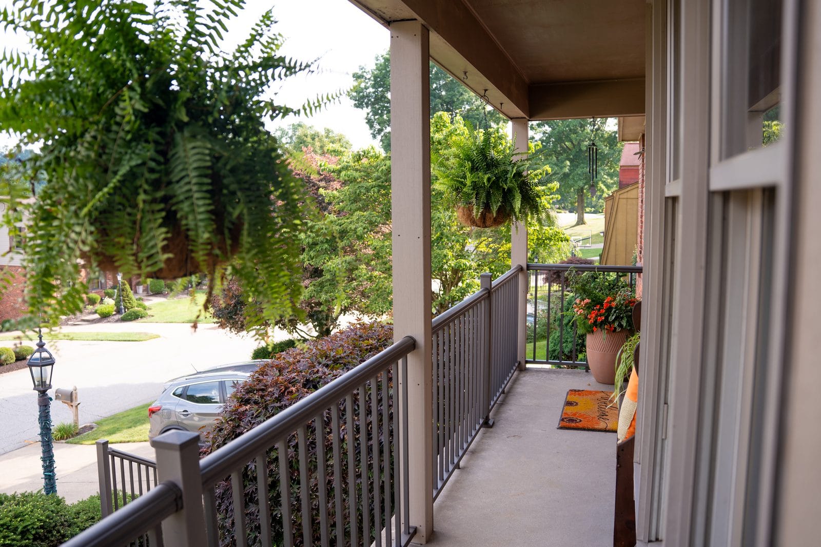 Stone retaining wall with landscaping in Pittsburgh